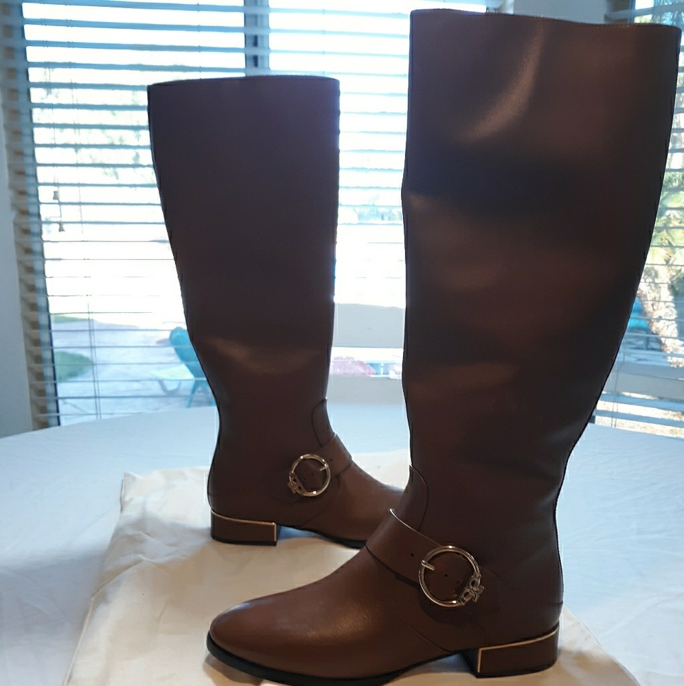 Tory Burch genuine leather Cognac Tall Boots